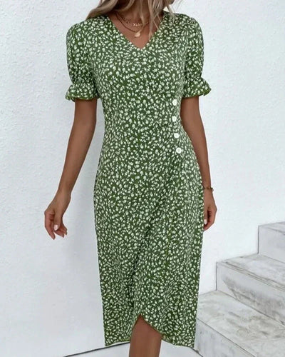 Tine | Robe à manches courtes et imprimé fleuri