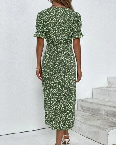 Tine | Robe à manches courtes et imprimé fleuri
