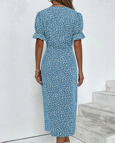Tine | Robe à manches courtes et imprimé fleuri