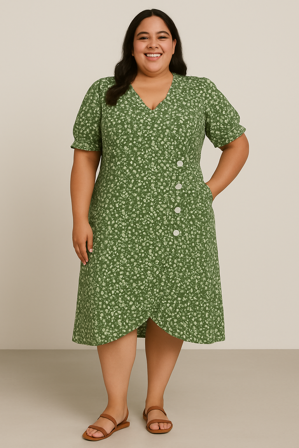 Tine | Robe à manches courtes et imprimé fleuri