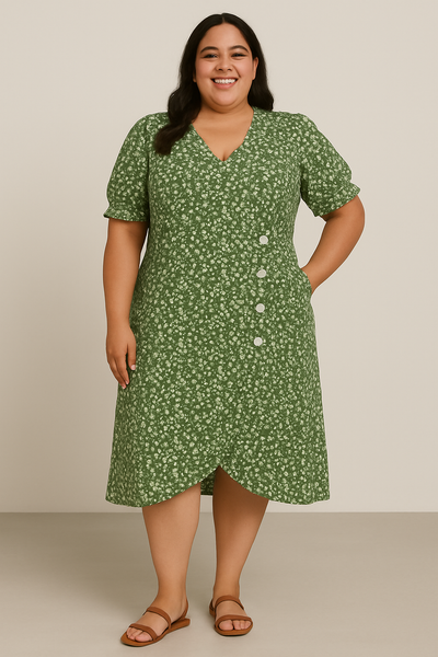 Tine | Robe à manches courtes et imprimé fleuri