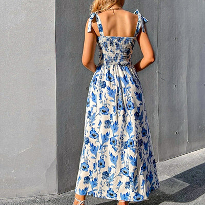 Robe Maxi à Bretelles à Nouer Sunbloom