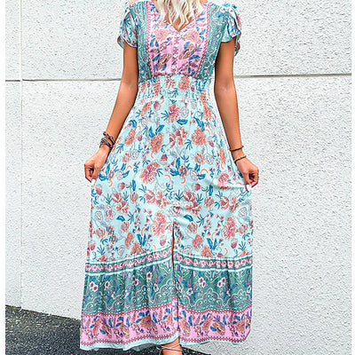 Robe d'Été Folk Bloom