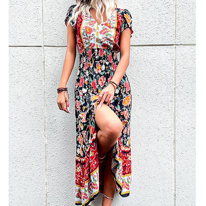 Robe d'Été Folk Bloom