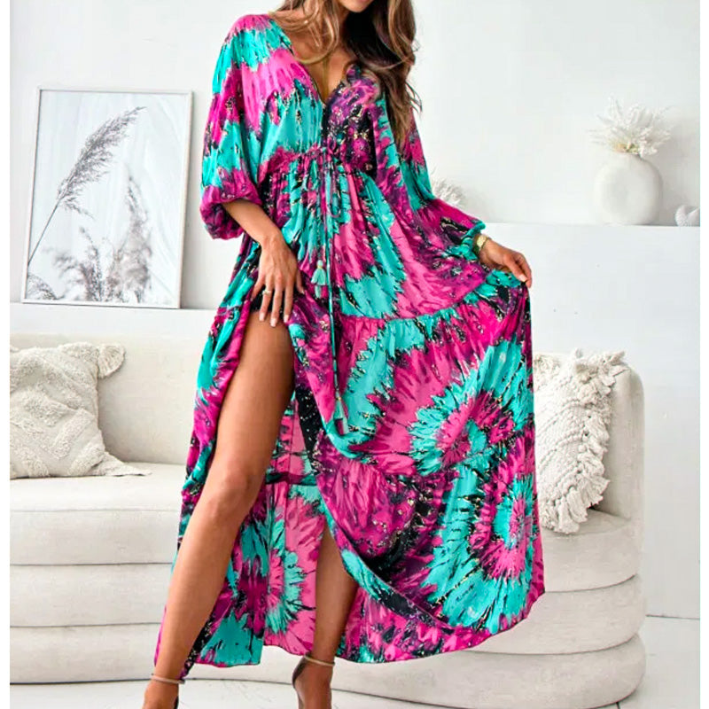 Robe Maxi Sunset Swirl