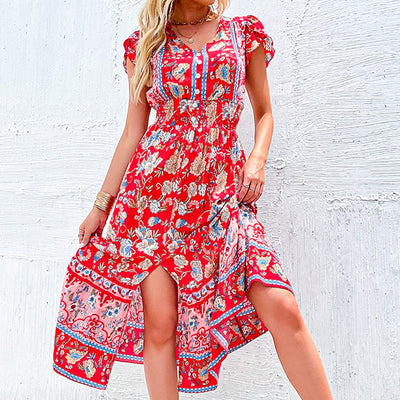 Robe d'Été Folk Bloom