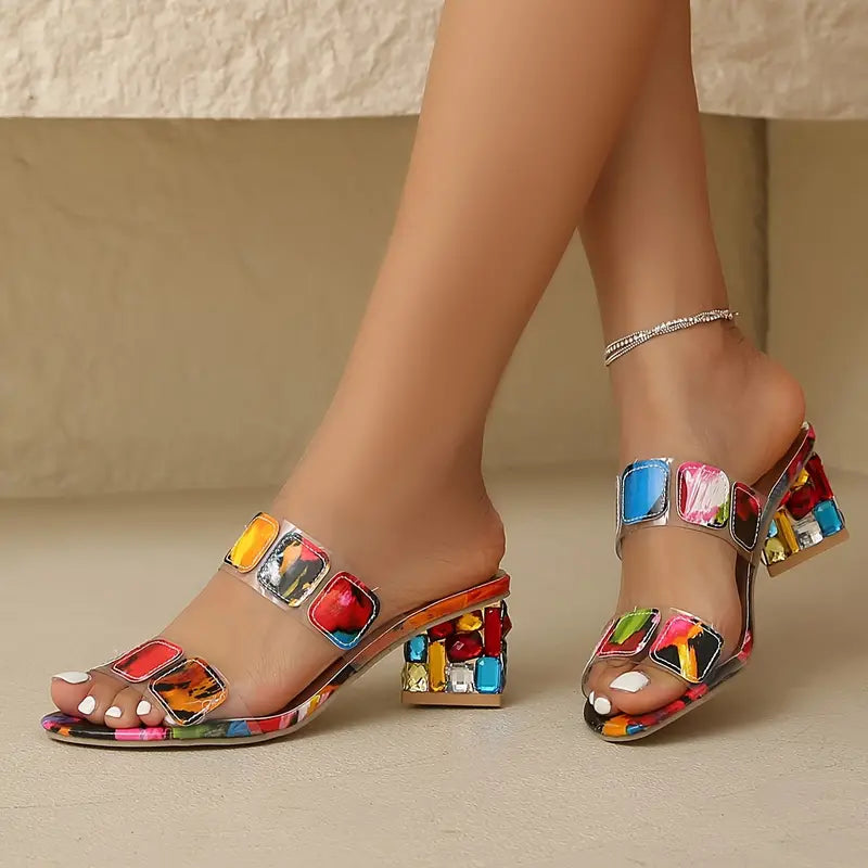 Chiara - Sandales Colorées avec Double Sangle