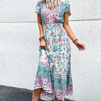 Robe d'Été Folk Bloom