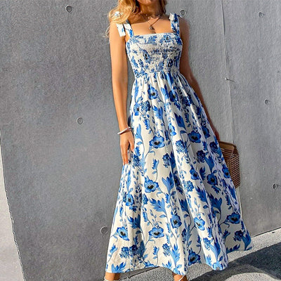 Robe Maxi à Bretelles à Nouer Sunbloom