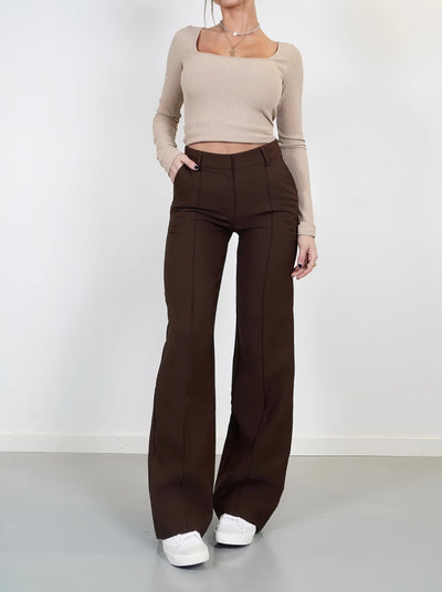 Lena | Pantalon Large Décontracté