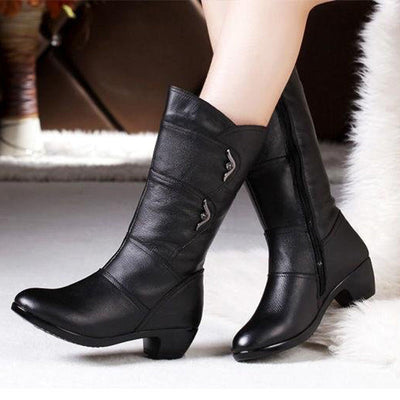 Brielle | High Boots With Pull-On Zip