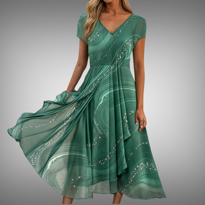 Sofia® | Robe midi avec décolleté en V