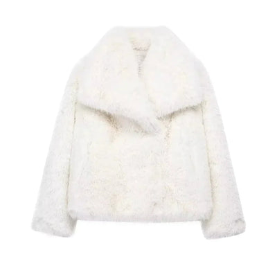 Alena | Manteau en Fausse Fourrure Élégant