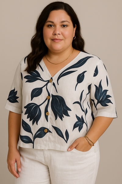 Elisa | Chemise Décontractée à Fleurs