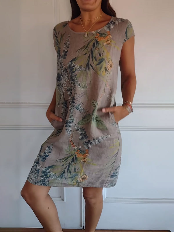 Annelym - Robe confortable à col rond