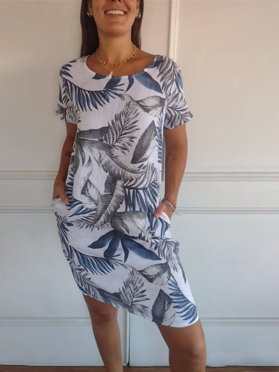Annelym - Robe confortable à col rond