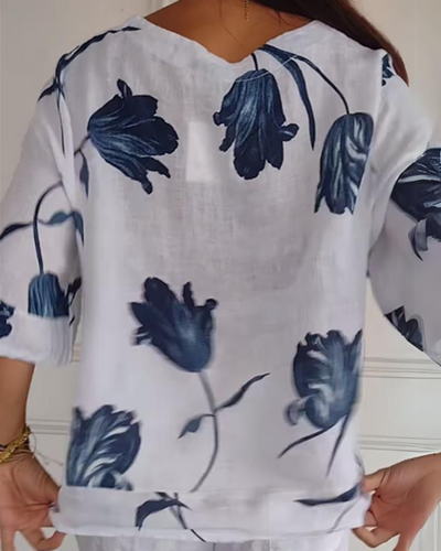 Elisa | Chemise Décontractée à Fleurs