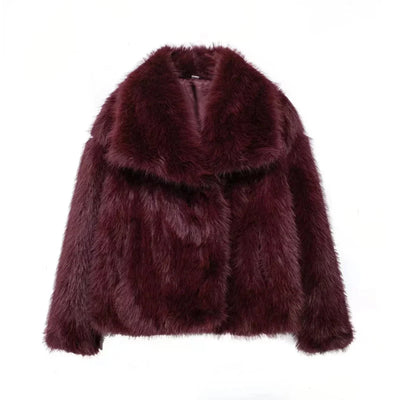 Alena | Manteau en Fausse Fourrure Élégant