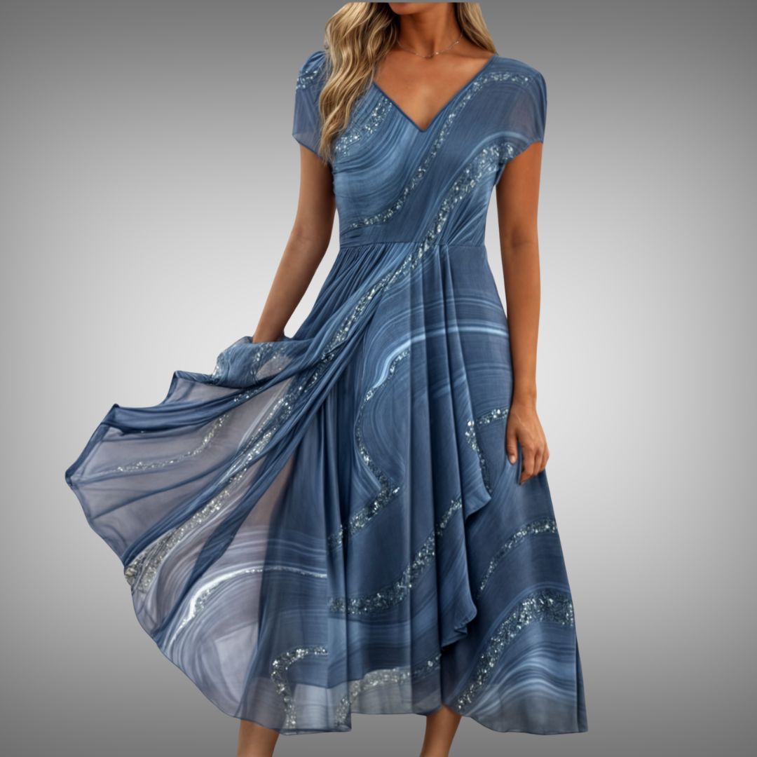 Sofia® | Robe midi avec décolleté en V
