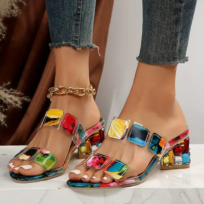 Chiara - Sandales Colorées avec Double Bride