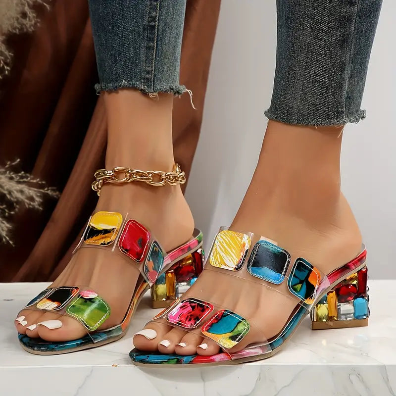 Chiara - Sandales Colorées avec Double Sangle