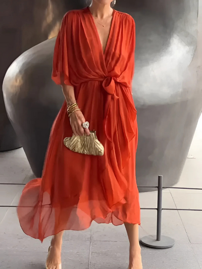 Sofia™  | Robe Midi Wrap Intemporelle