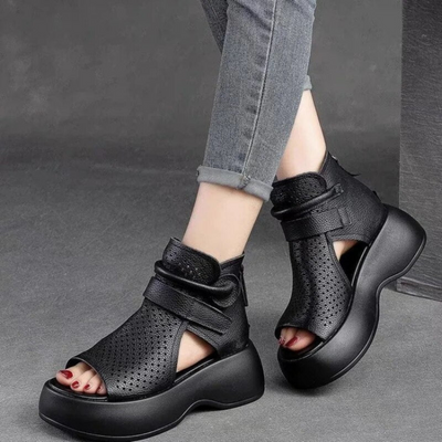 Federica - Sandales orthopédiques en cuir intemporelles