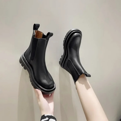 Jenny | Bottes en cuir noir
