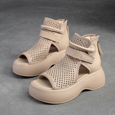 Federica - Sandales orthopédiques en cuir intemporelles