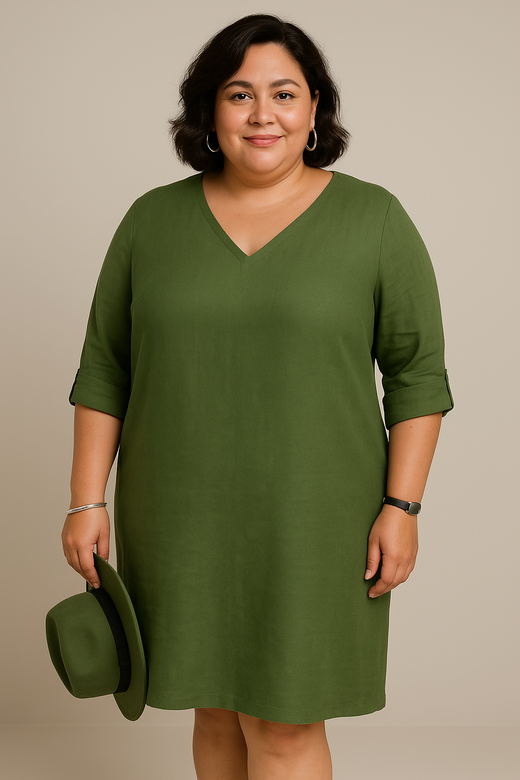 Cassie | Robe à col en V parfaitement ajustée