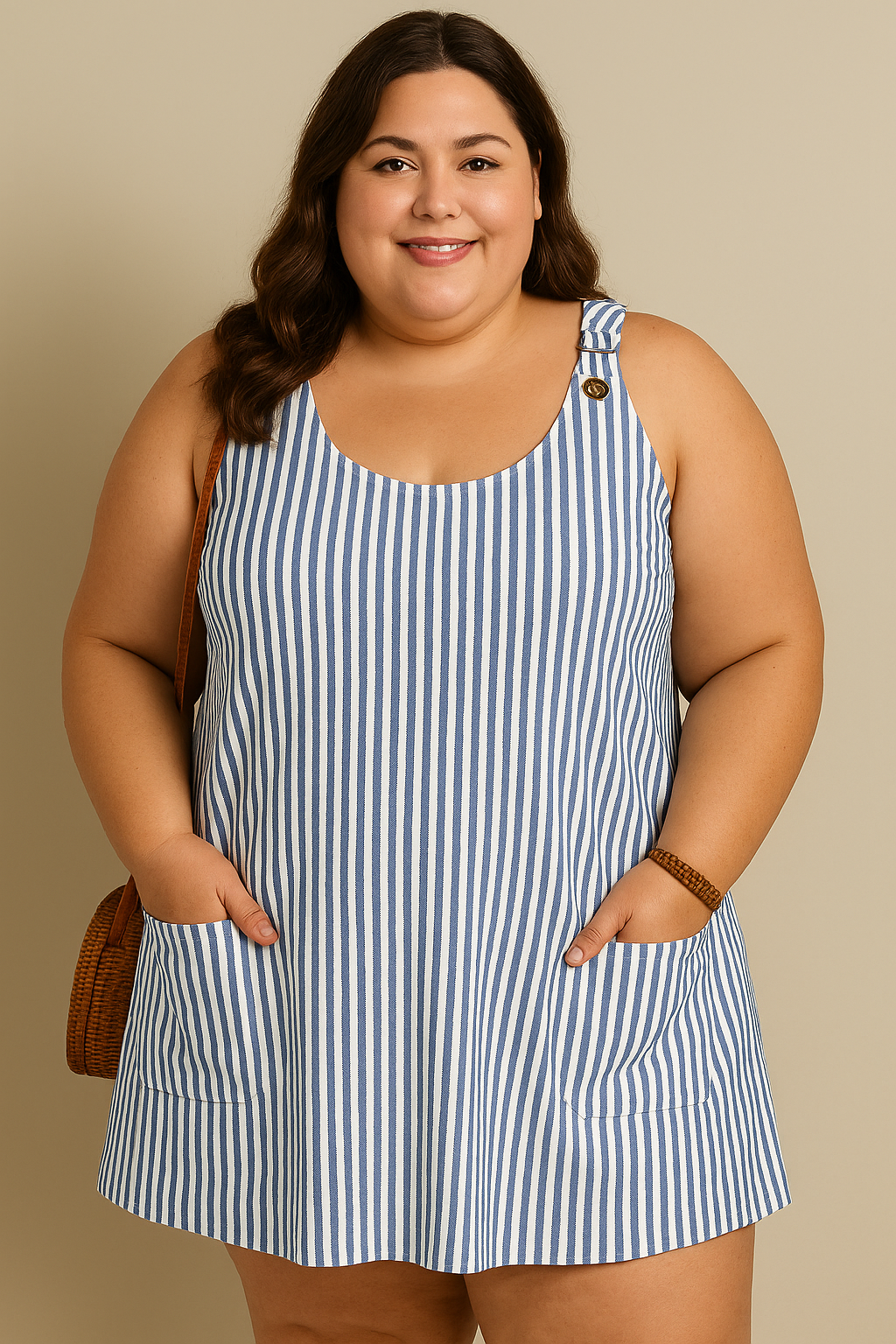 Allison | Robe sans manches à rayures