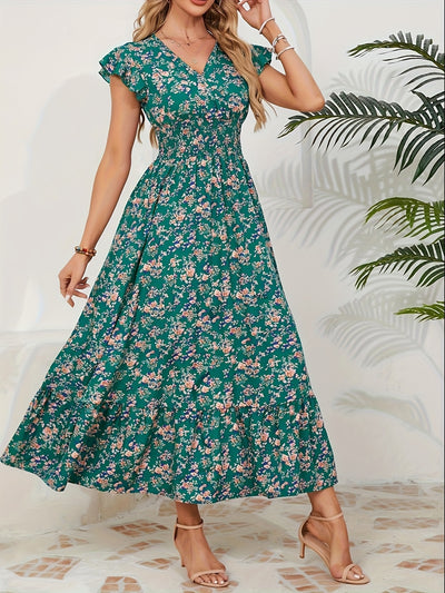 Pierrette | Robe à fleurs à nouer