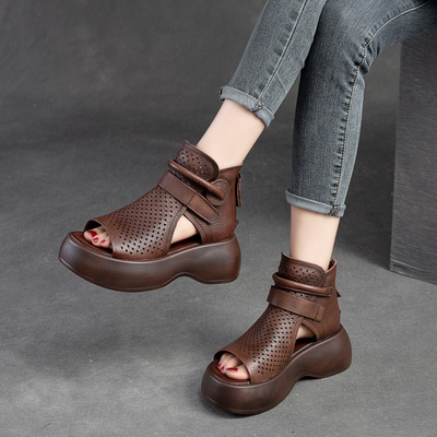 Federica - Sandales orthopédiques en cuir intemporelles