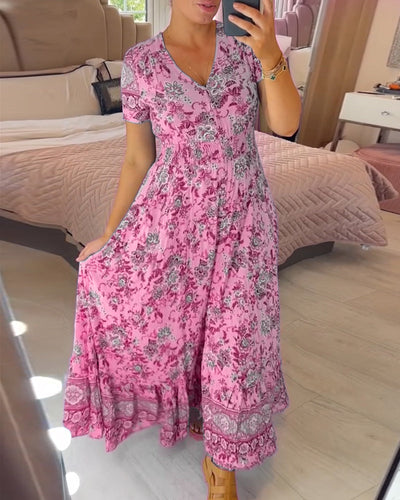 Wibia | Robe à imprimé fleuri et col V