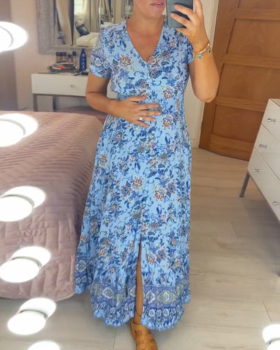 Wibia | Robe à imprimé fleuri et col V