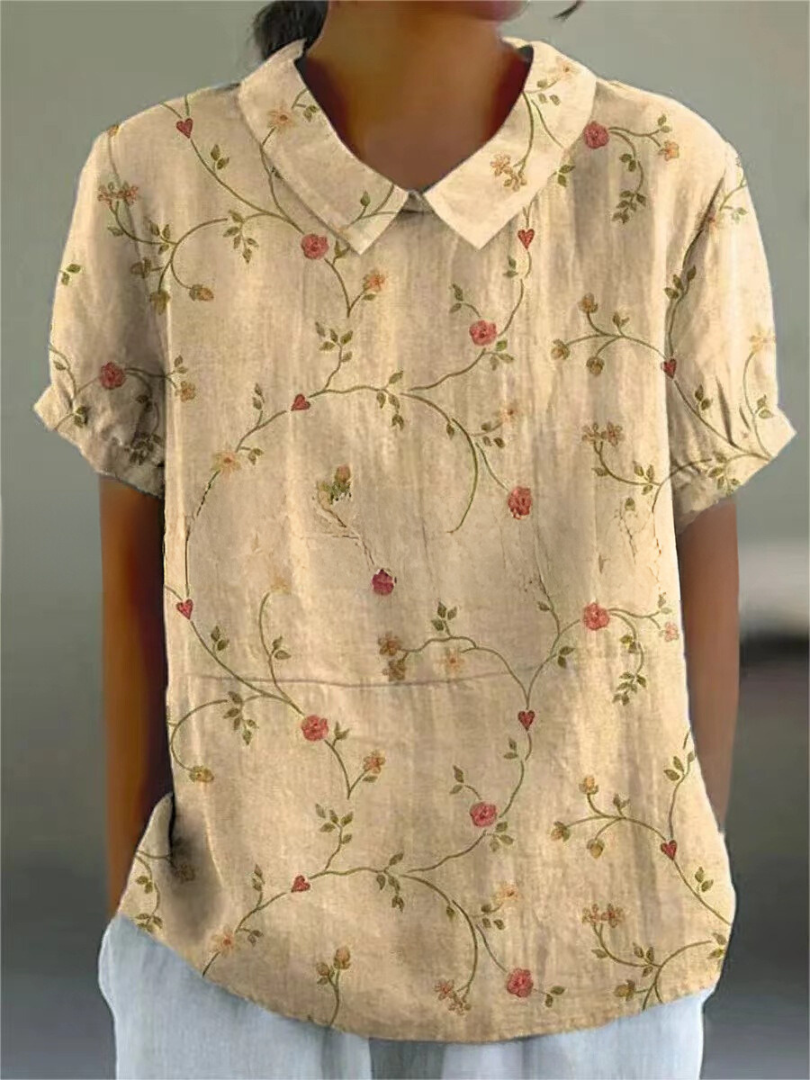 Sofia™ | Blouse à fleurs beige