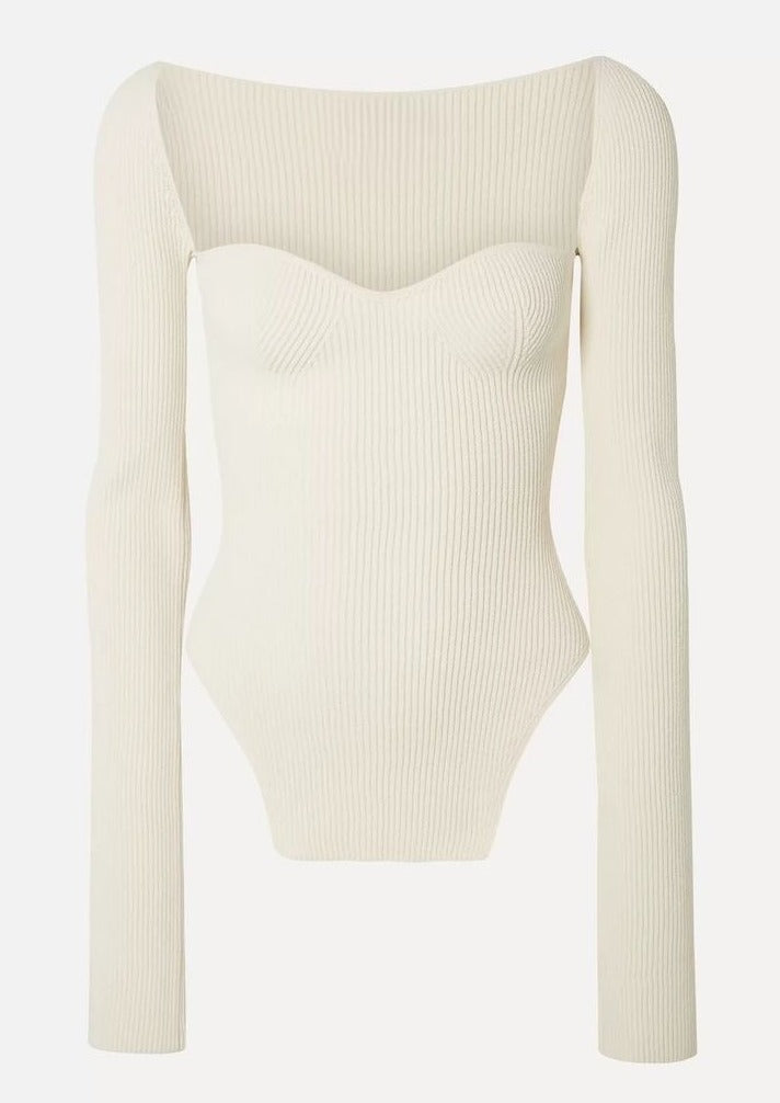 Tahlie | Haut Bodycon à Col Carré