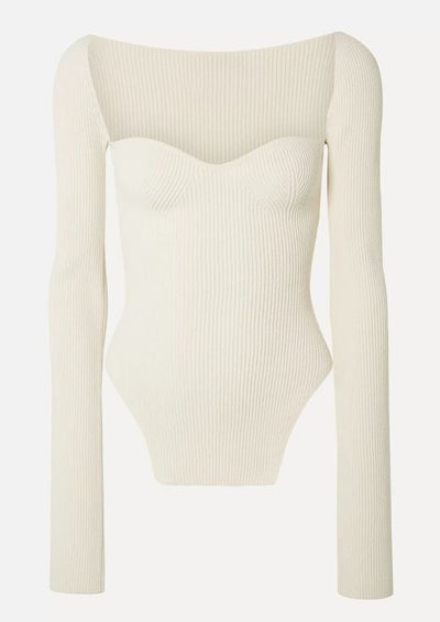 Tahlie | Haut Bodycon à Col Carré