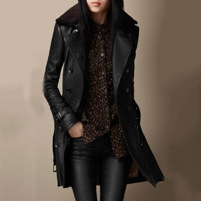 Clara | Manteau Trench en Cuir