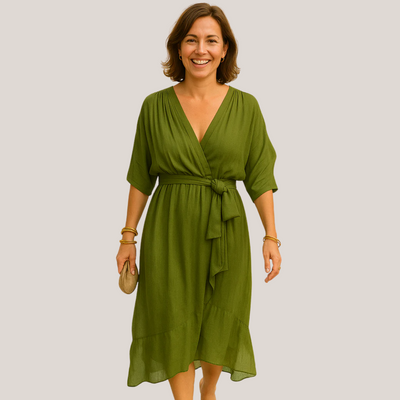 Sofia™  | Robe Midi Wrap Intemporelle