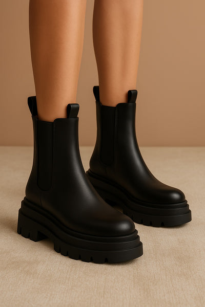 Jenny | Bottes en cuir noir