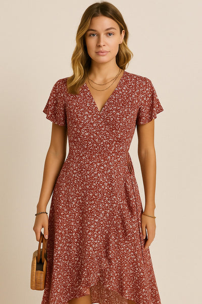 Janine | Robe Florale Petite Élégante