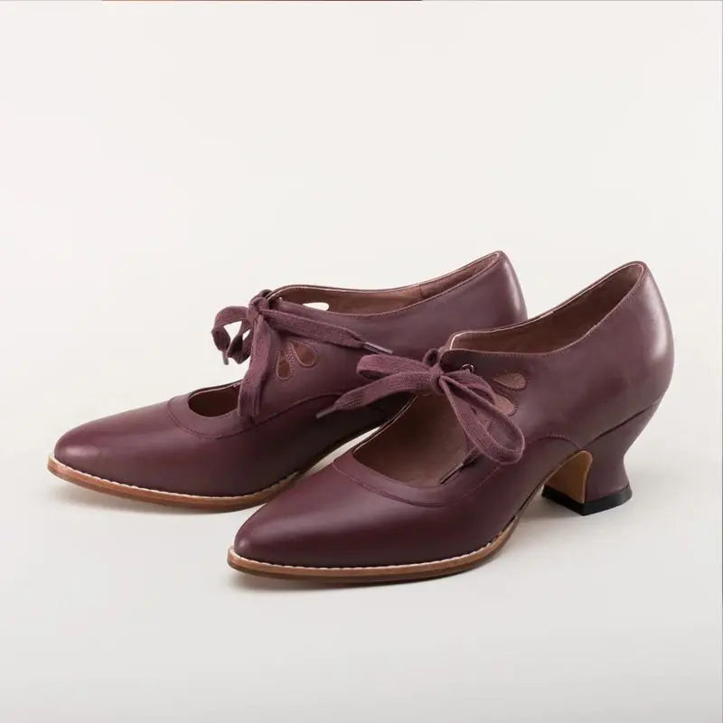 Angela - Sandales à talons en cuir orthopédique