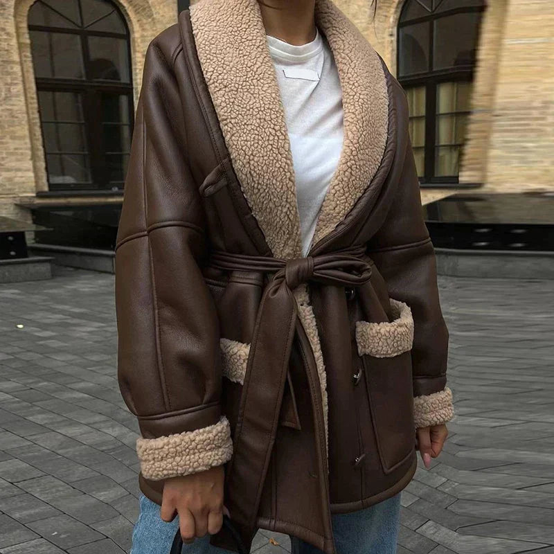 Isadora | Leather Winter Coat