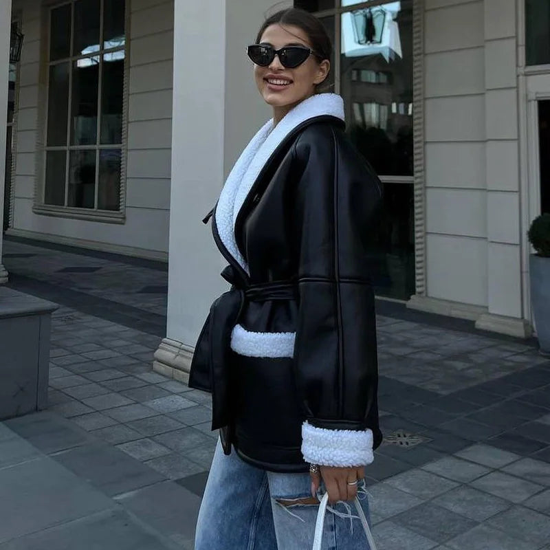 Isadora | Leather Winter Coat
