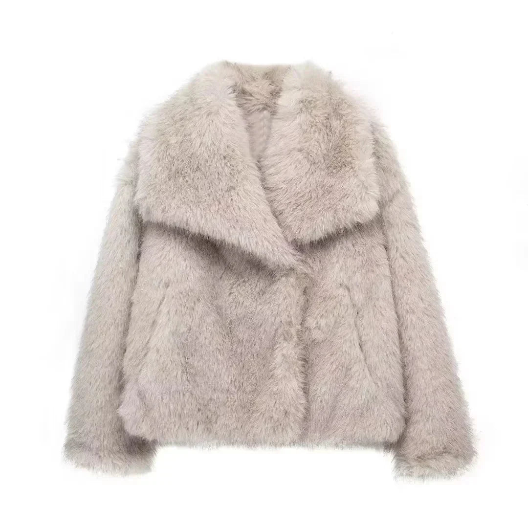 Alena | Manteau en Fausse Fourrure Élégant