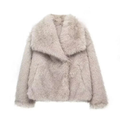 Alena | Manteau en Fausse Fourrure Élégant