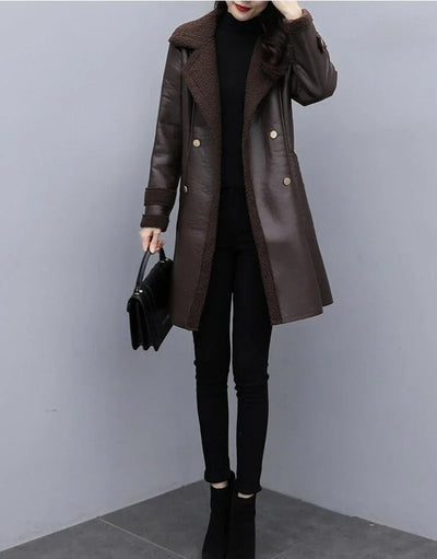 Sophie | Cozy Leather Coat
