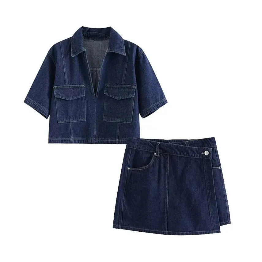 Sofia® | Ensemble en Jean à Col V