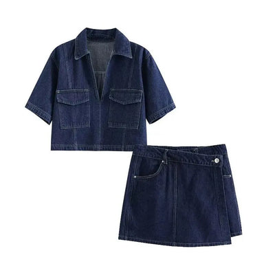 Sofia® | Ensemble en Jean à Col V